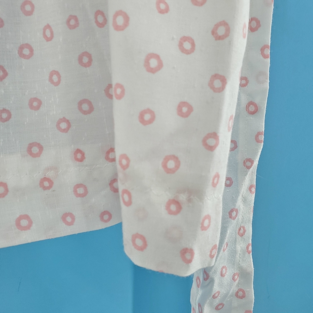 Vintage 60s apron with pink polka dots - Picture 4 of 6